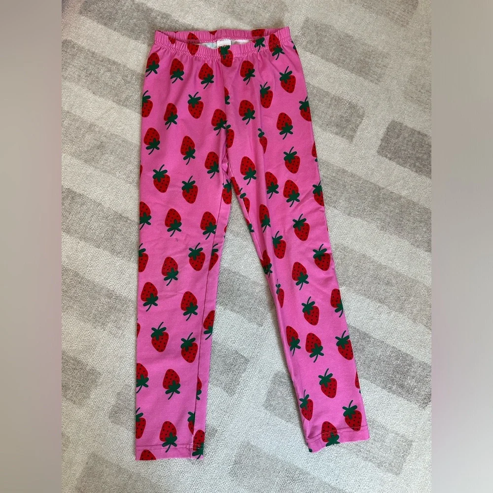 Hanna Andersson Bundle- Three Pairs of Leggings Strawberry, Stars, Dots Sz 12